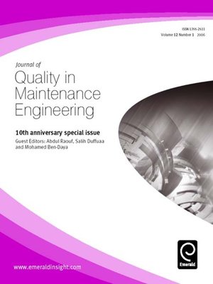 cover image of Journal of Quality in Maintenance Engineering, Volume 12, Issue 1